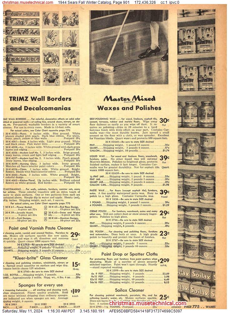 1944 Sears Fall Winter Catalog, Page 901