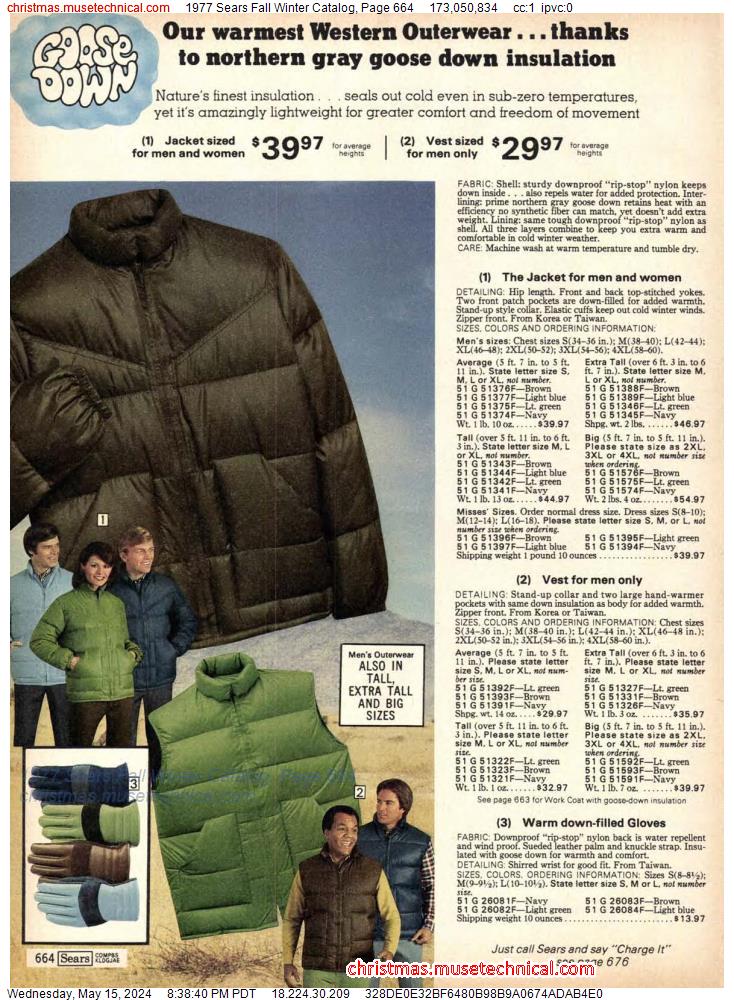 1977 Sears Fall Winter Catalog, Page 664