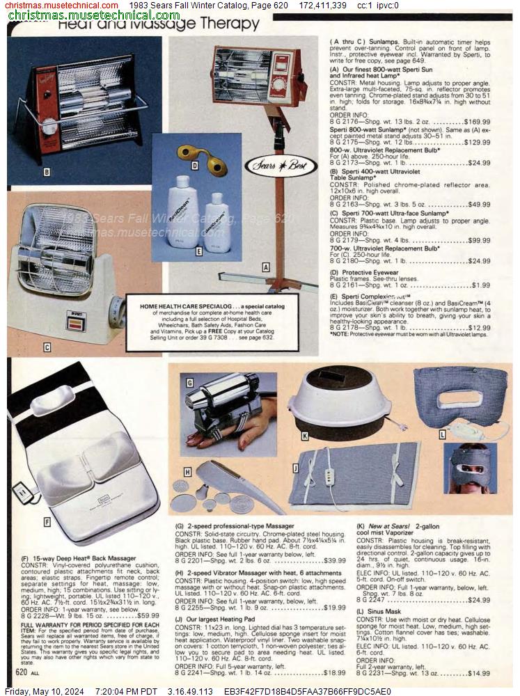 1983 Sears Fall Winter Catalog, Page 620
