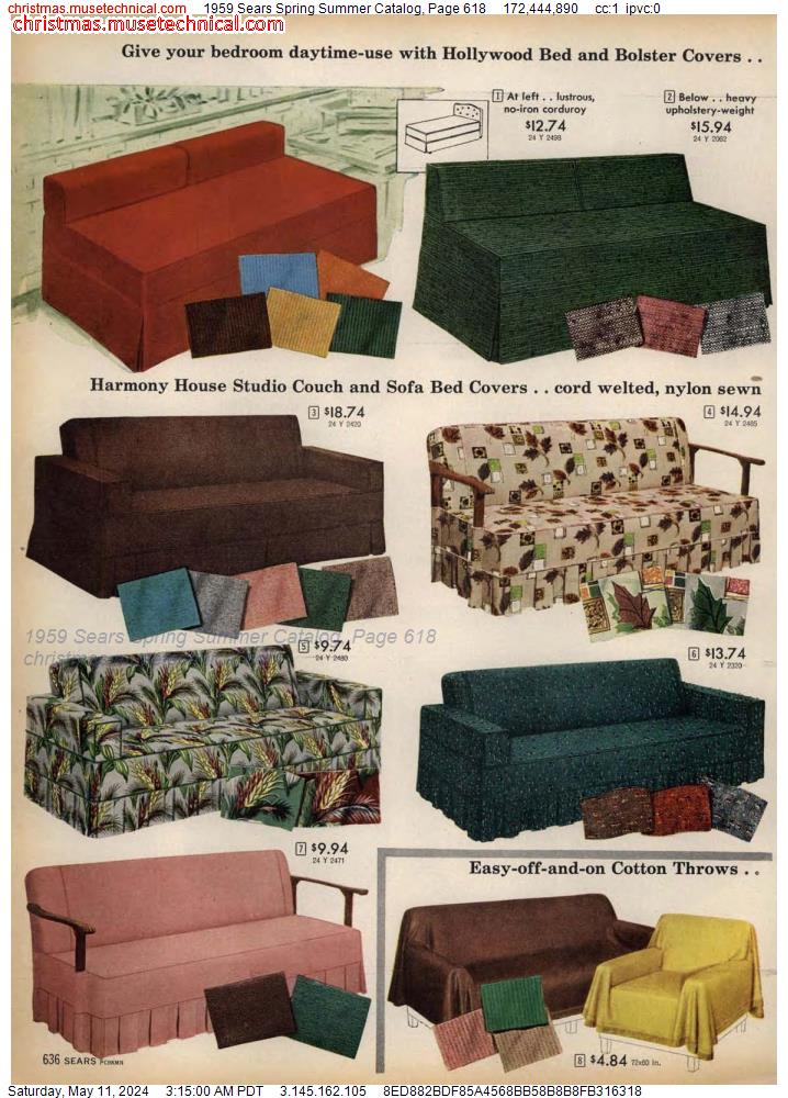 1959 Sears Spring Summer Catalog, Page 618