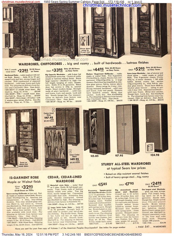 1950 Sears Spring Summer Catalog, Page 544