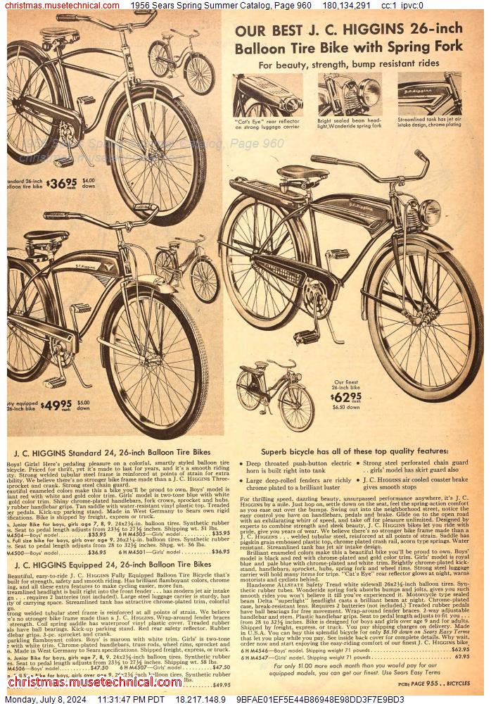 1956 Sears Spring Summer Catalog, Page 960