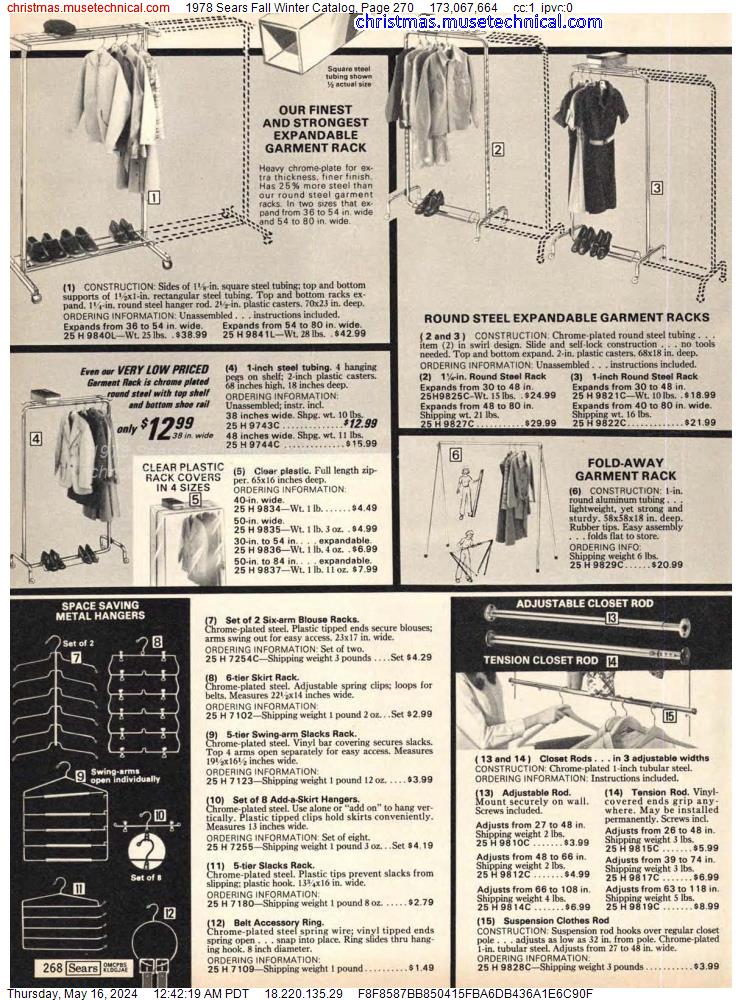 1978 Sears Fall Winter Catalog, Page 270
