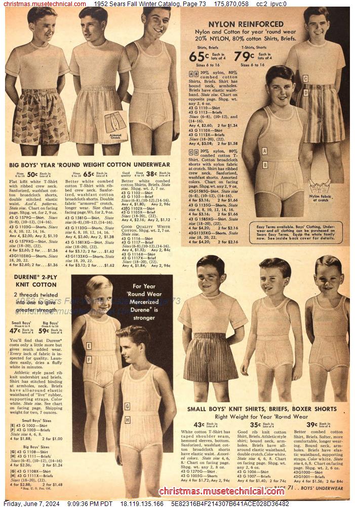 1952 Sears Fall Winter Catalog, Page 73