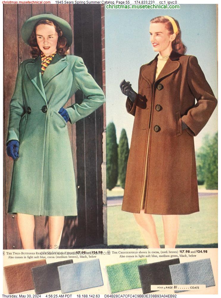 1945 Sears Spring Summer Catalog, Page 55