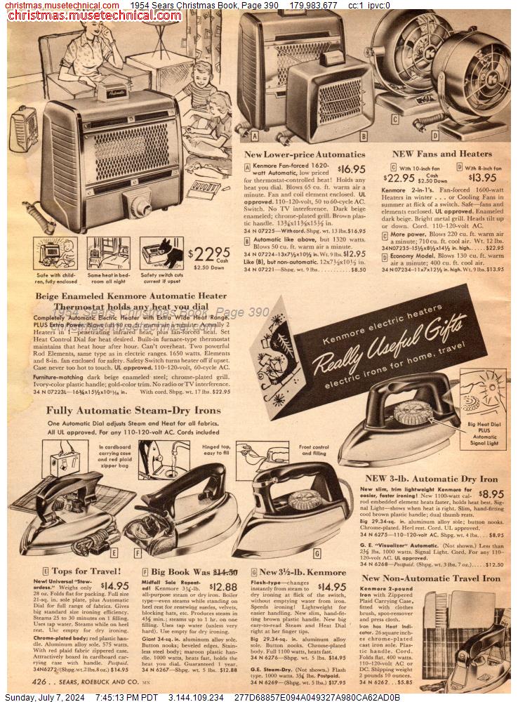 1954 Sears Christmas Book, Page 390