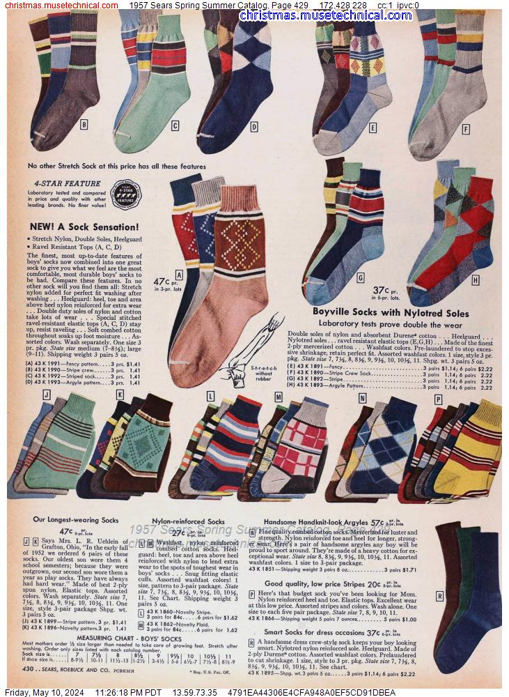 1957 Sears Spring Summer Catalog, Page 429