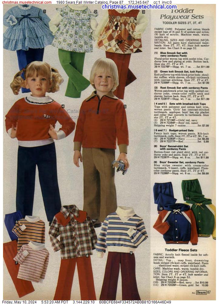 1980 Sears Fall Winter Catalog, Page 87