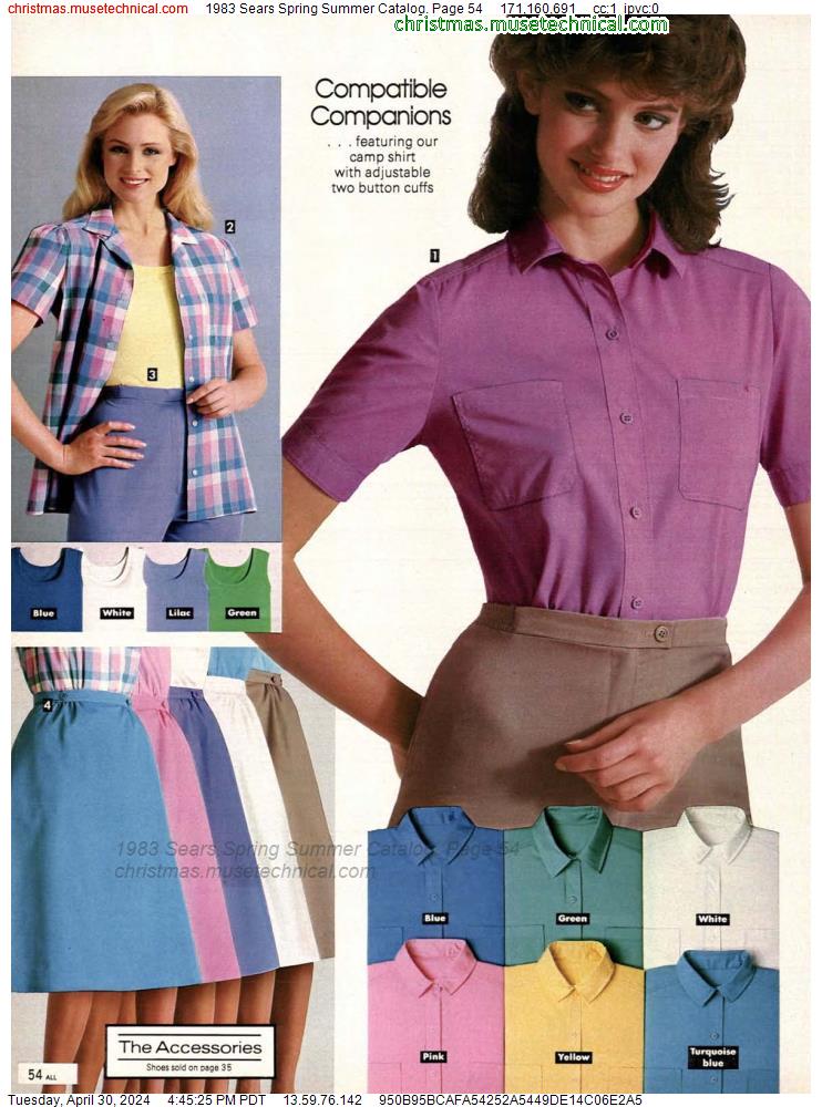 1983 Sears Spring Summer Catalog, Page 54