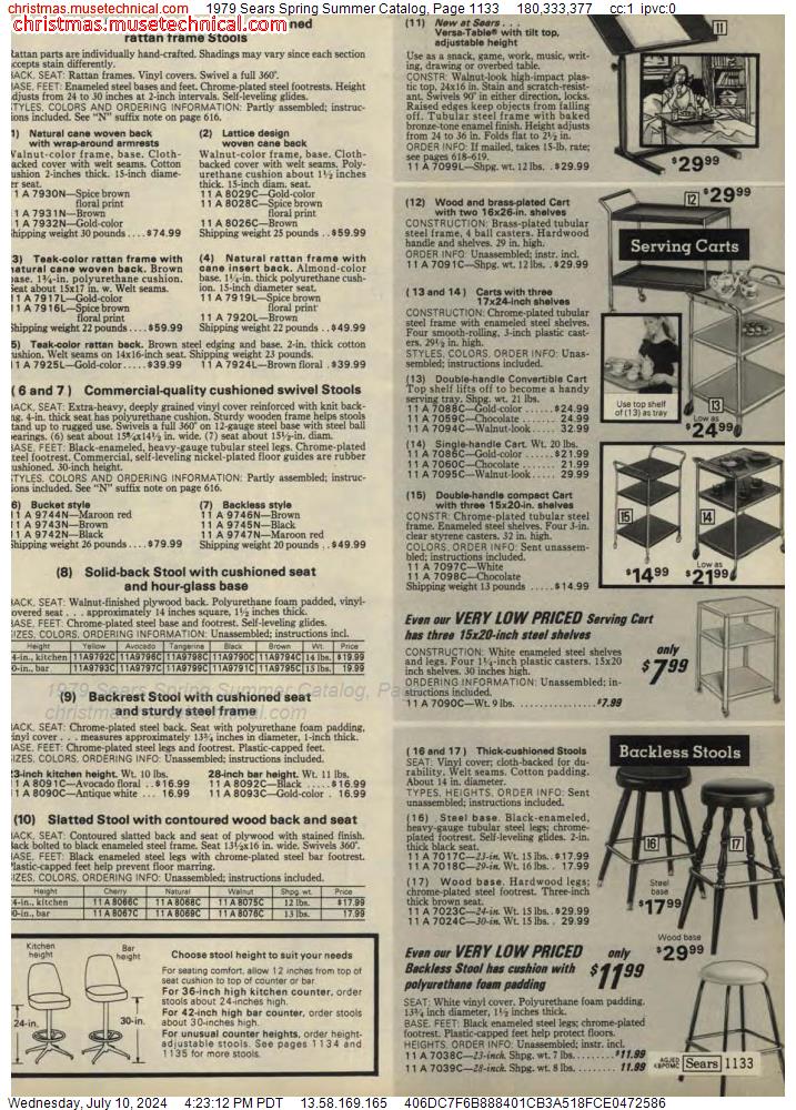1979 Sears Spring Summer Catalog, Page 1133