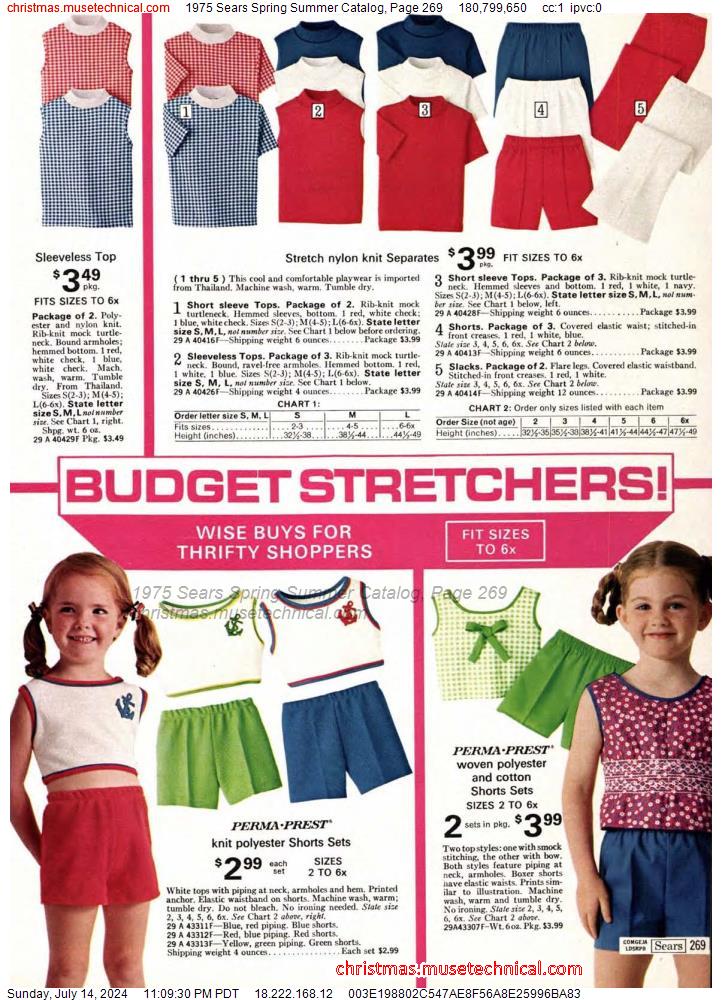 1975 Sears Spring Summer Catalog, Page 269