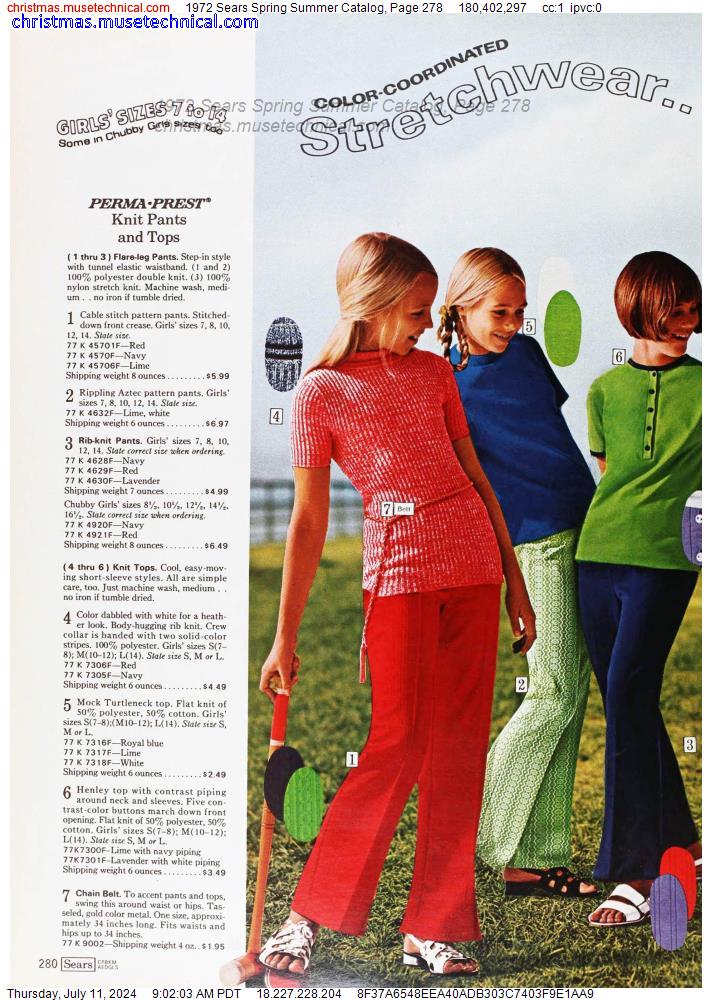 1972 Sears Spring Summer Catalog, Page 278
