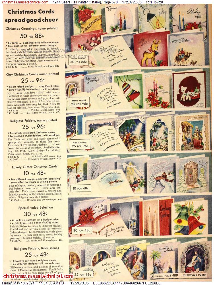 1944 Sears Fall Winter Catalog, Page 570