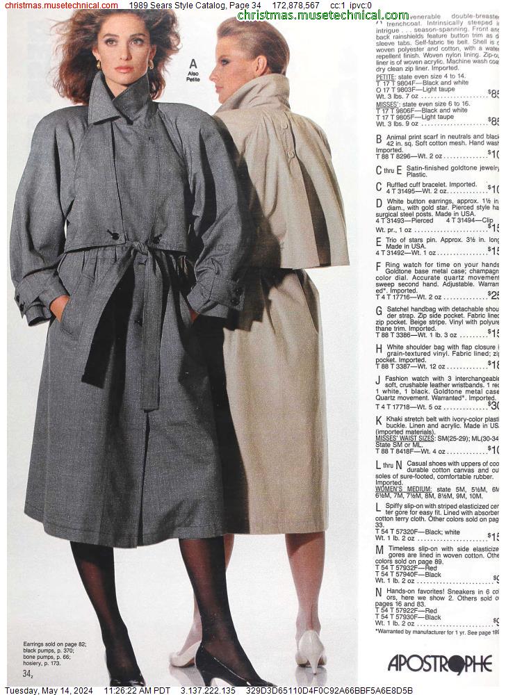 1989 Sears Style Catalog, Page 34