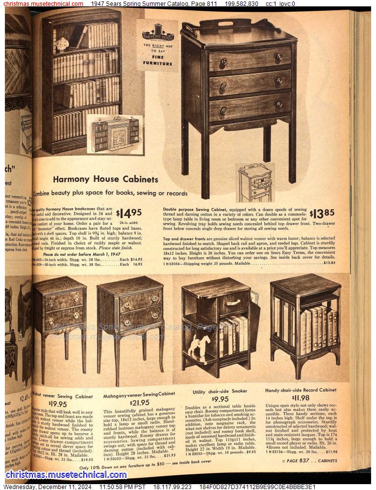 1947 Sears Spring Summer Catalog, Page 811