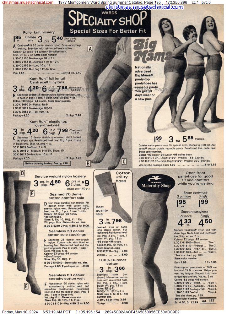 1977 Montgomery Ward Spring Summer Catalog, Page 195