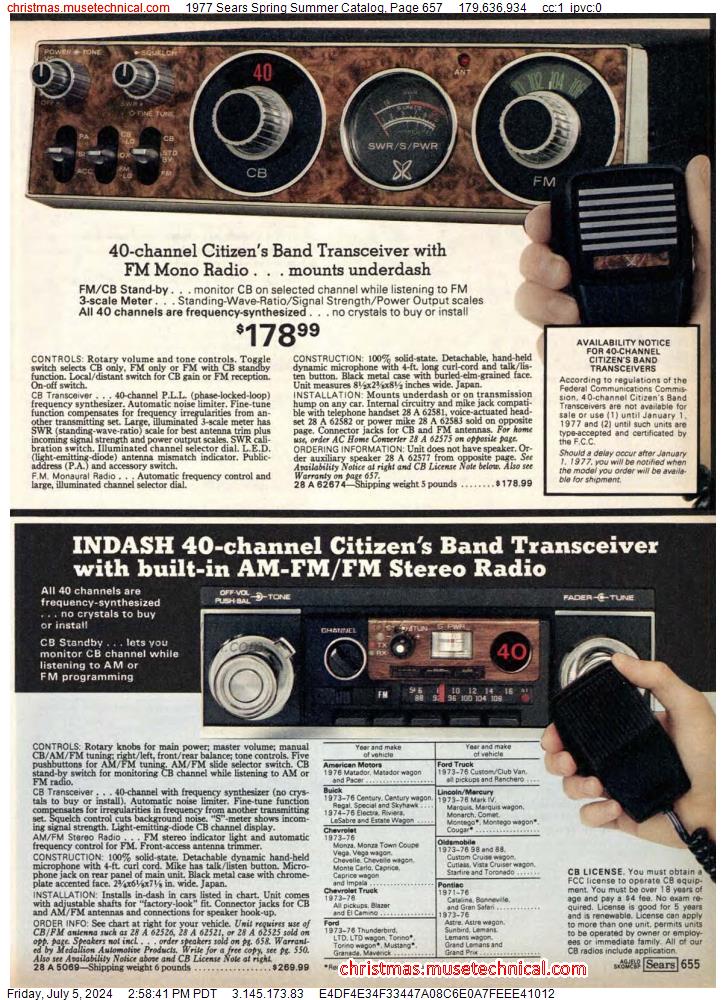 1977 Sears Spring Summer Catalog, Page 657