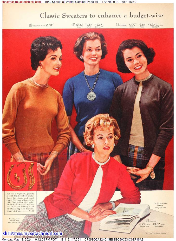 1959 Sears Fall Winter Catalog, Page 46