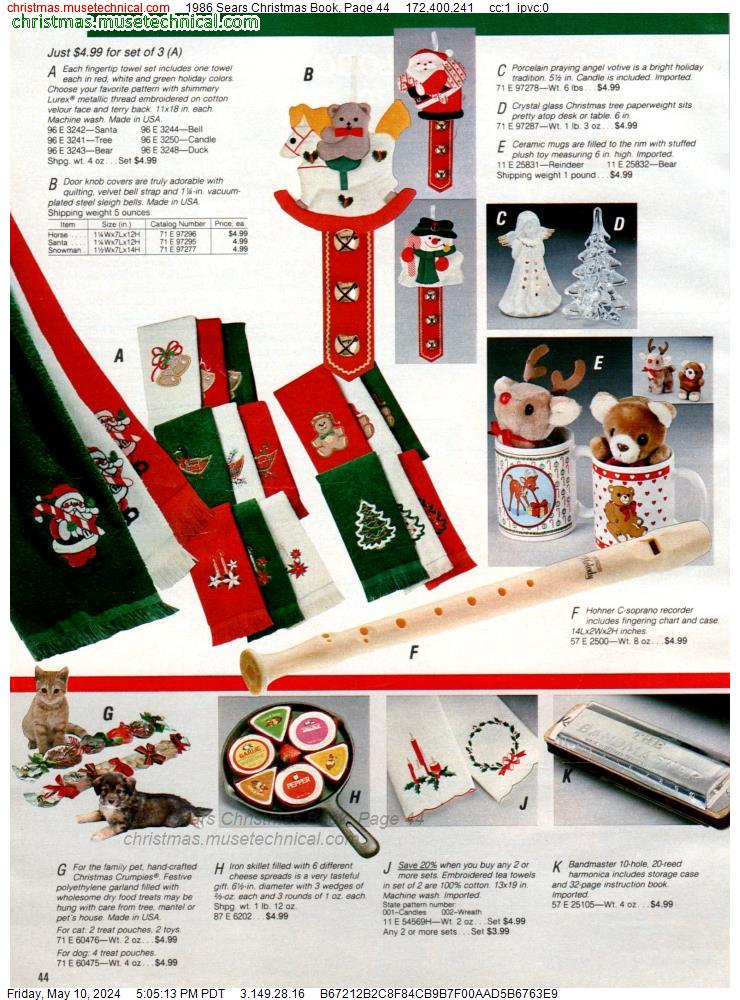 1986 Sears Christmas Book, Page 44