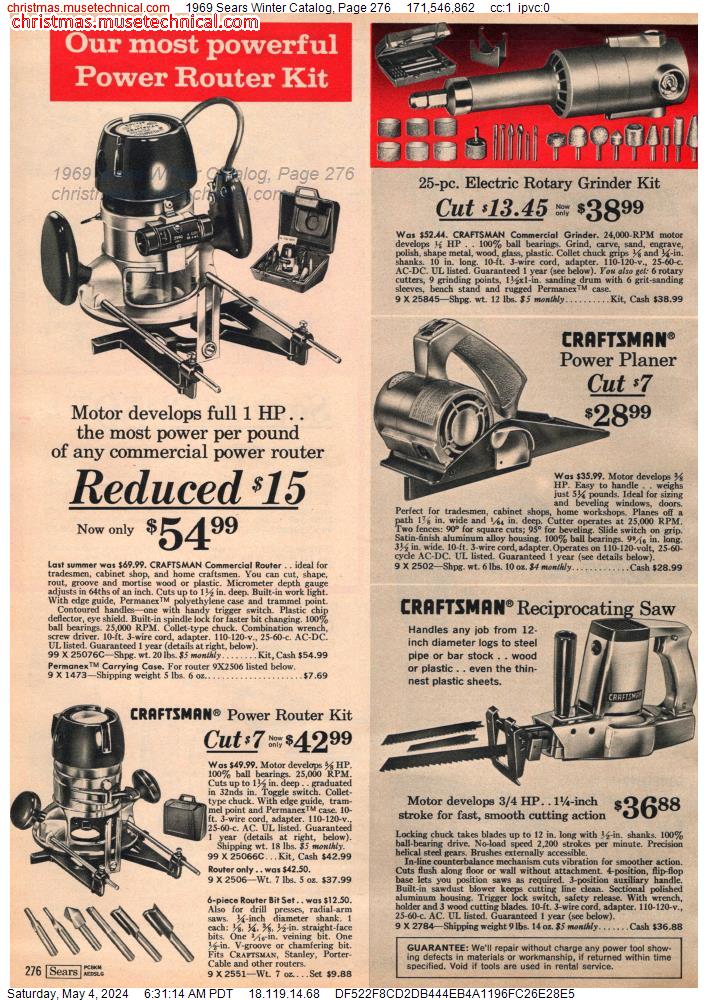 1969 Sears Winter Catalog, Page 276