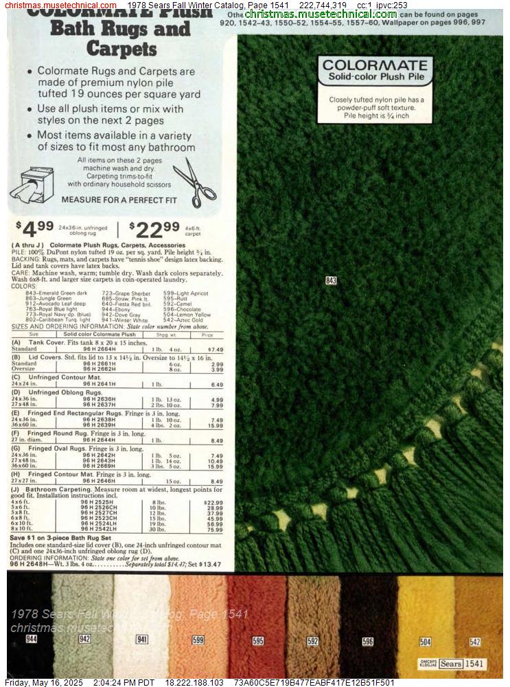 1978 Sears Fall Winter Catalog, Page 1541