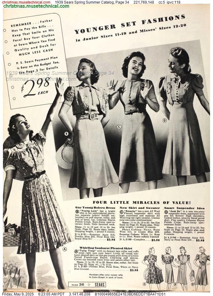 1939 Sears Spring Summer Catalog, Page 34
