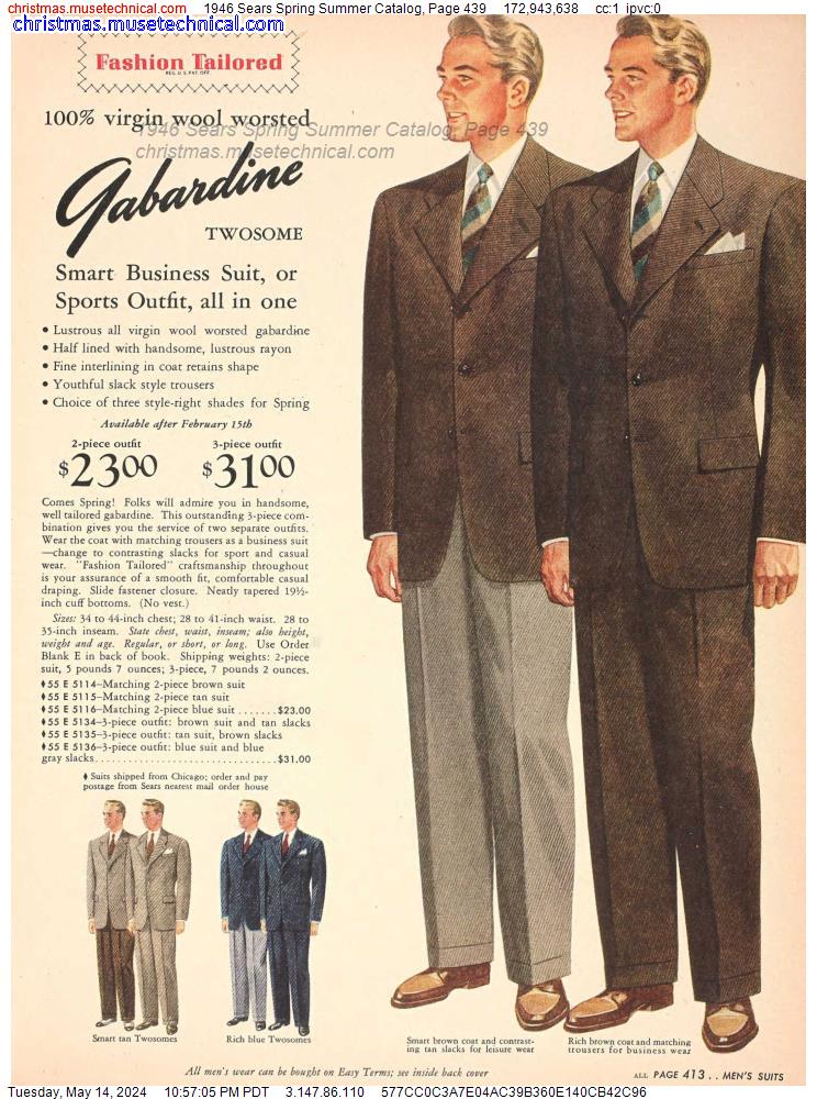 1946 Sears Spring Summer Catalog, Page 439