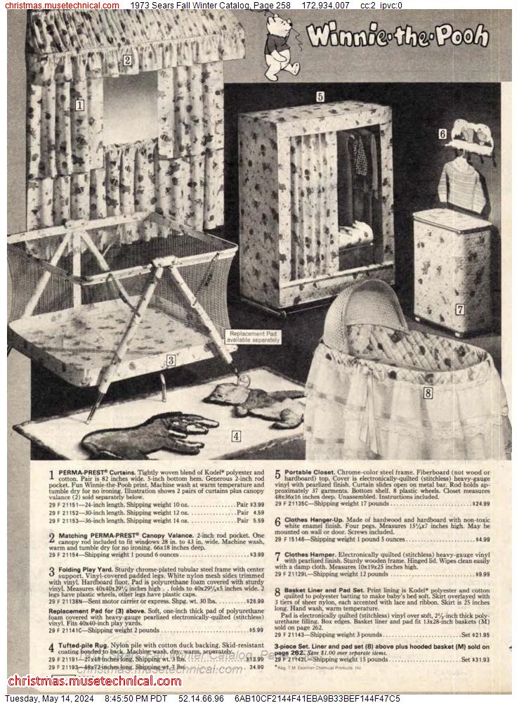 1973 Sears Fall Winter Catalog, Page 258