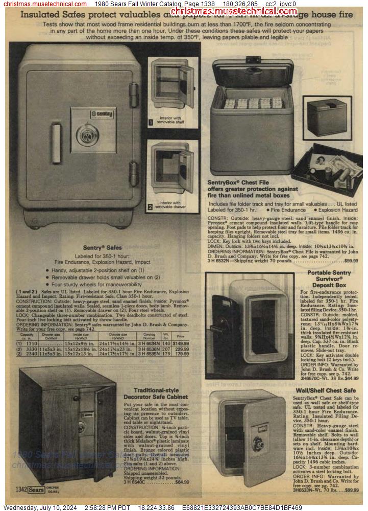 1980 Sears Fall Winter Catalog, Page 1338