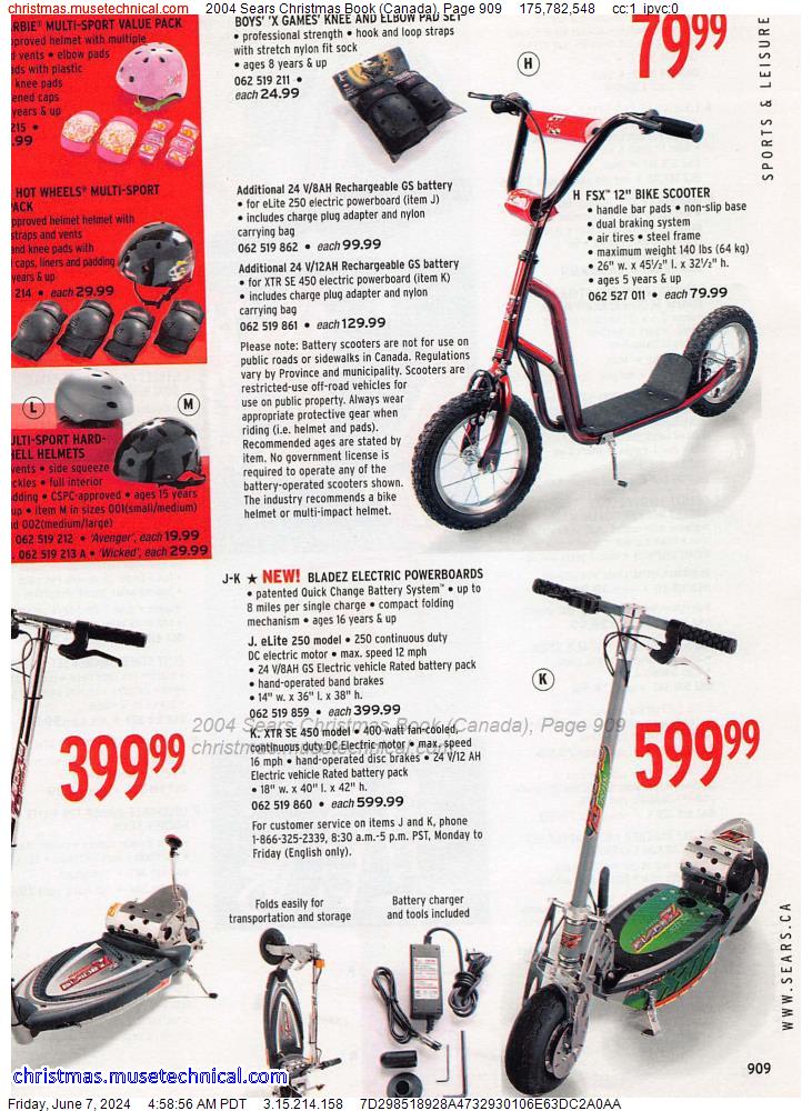 2004 Sears Christmas Book (Canada), Page 909