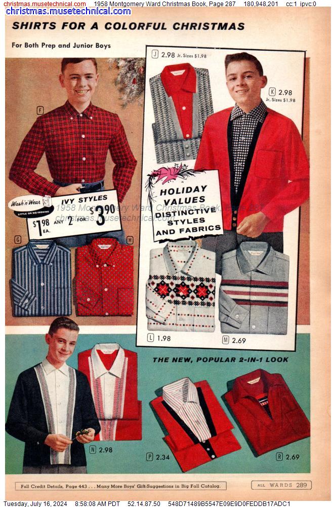 1958 Montgomery Ward Christmas Book, Page 287
