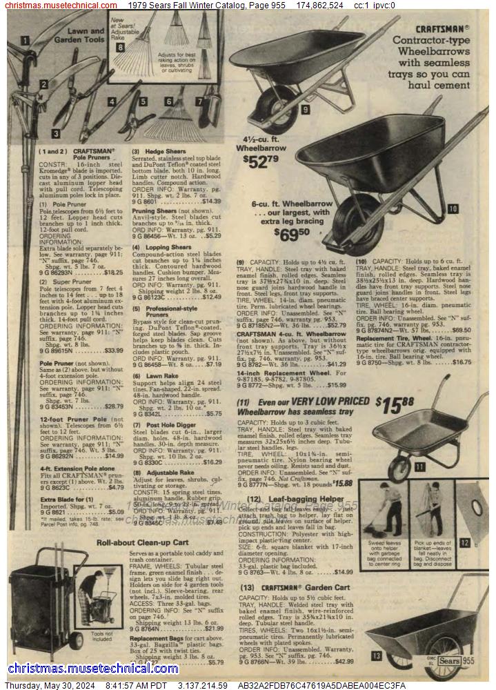 1979 Sears Fall Winter Catalog, Page 955