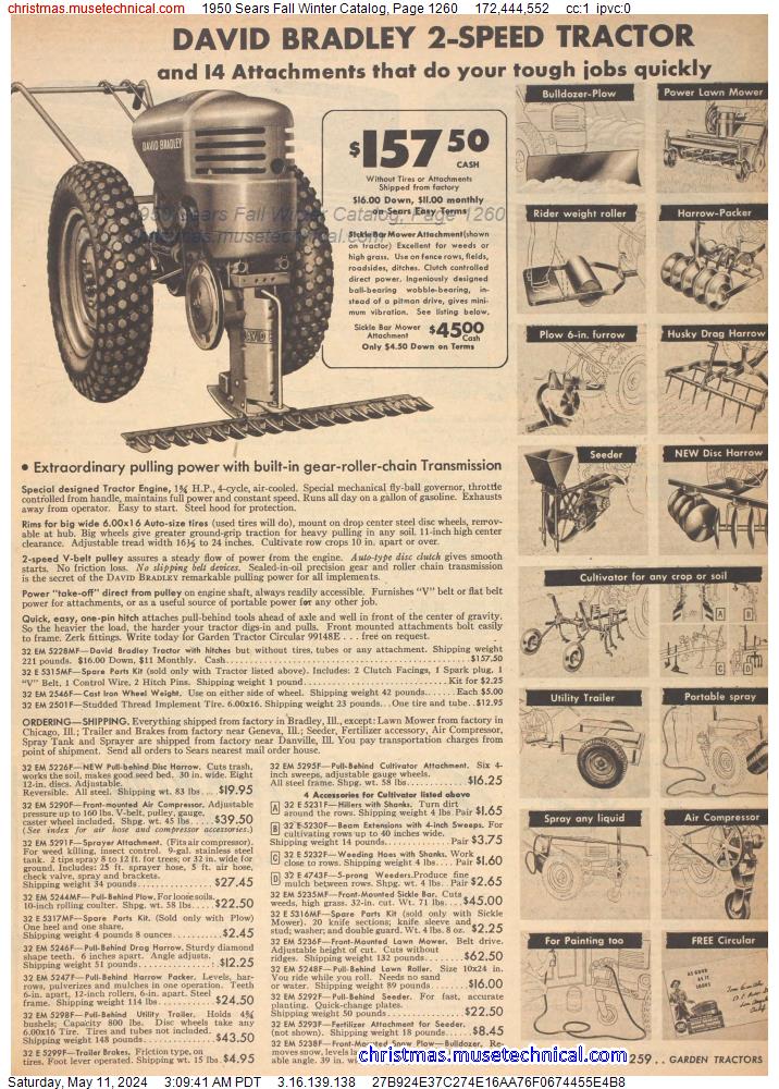1950 Sears Fall Winter Catalog, Page 1260