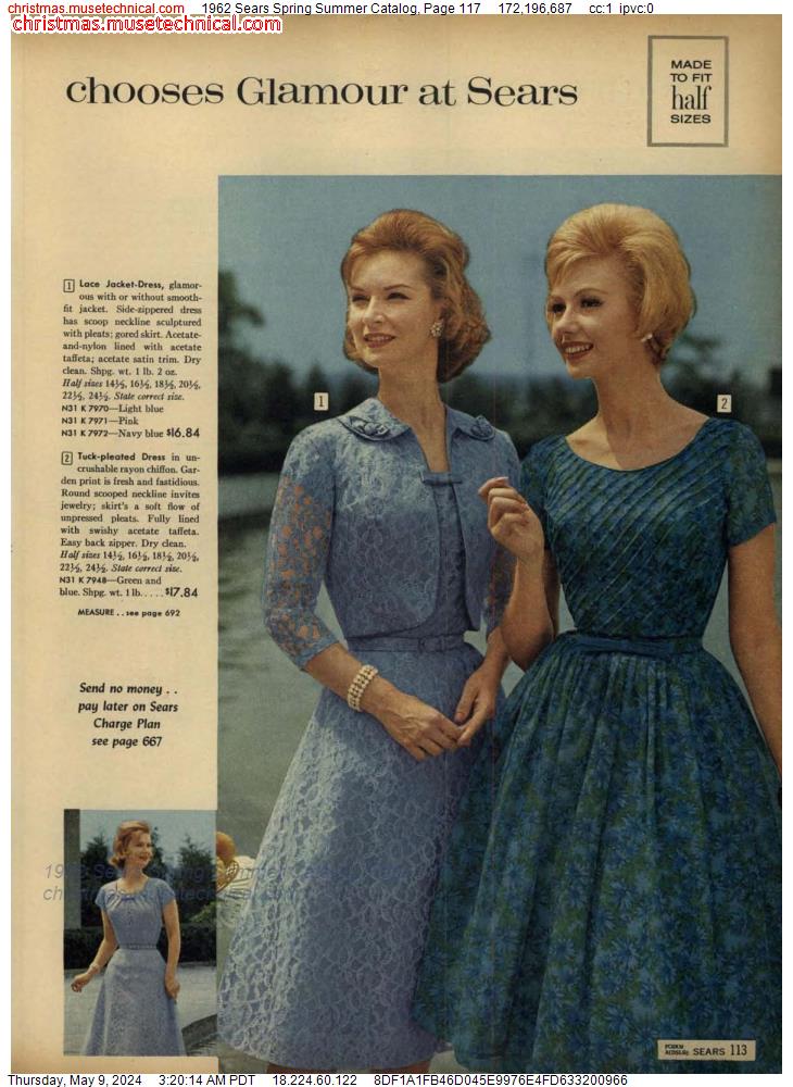1962 Sears Spring Summer Catalog, Page 117