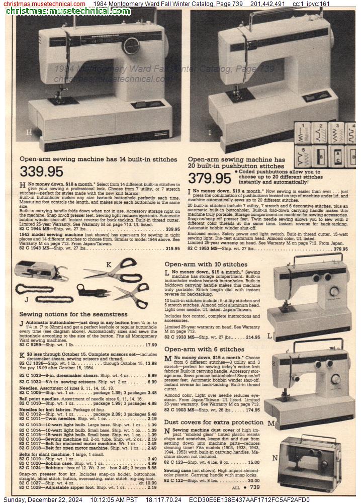 1984 Montgomery Ward Fall Winter Catalog, Page 739