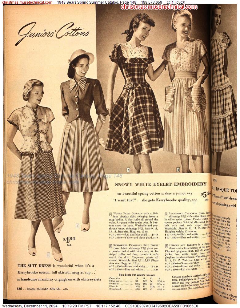 1948 Sears Spring Summer Catalog, Page 148