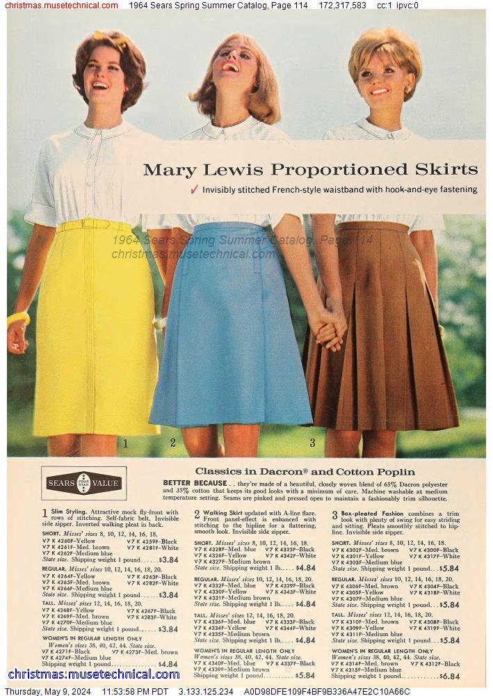 1964 Sears Spring Summer Catalog, Page 114