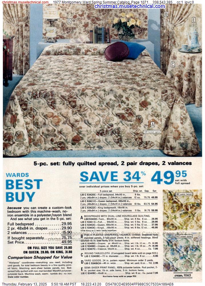 1977 Montgomery Ward Spring Summer Catalog, Page 1071