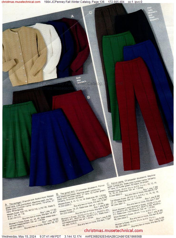 1984 JCPenney Fall Winter Catalog, Page 136