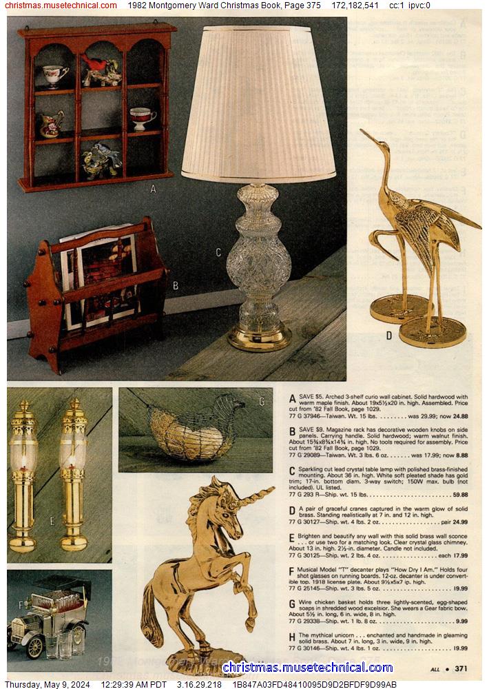 1982 Montgomery Ward Christmas Book, Page 375