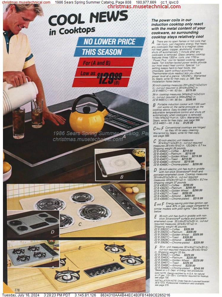 1986 Sears Spring Summer Catalog, Page 808