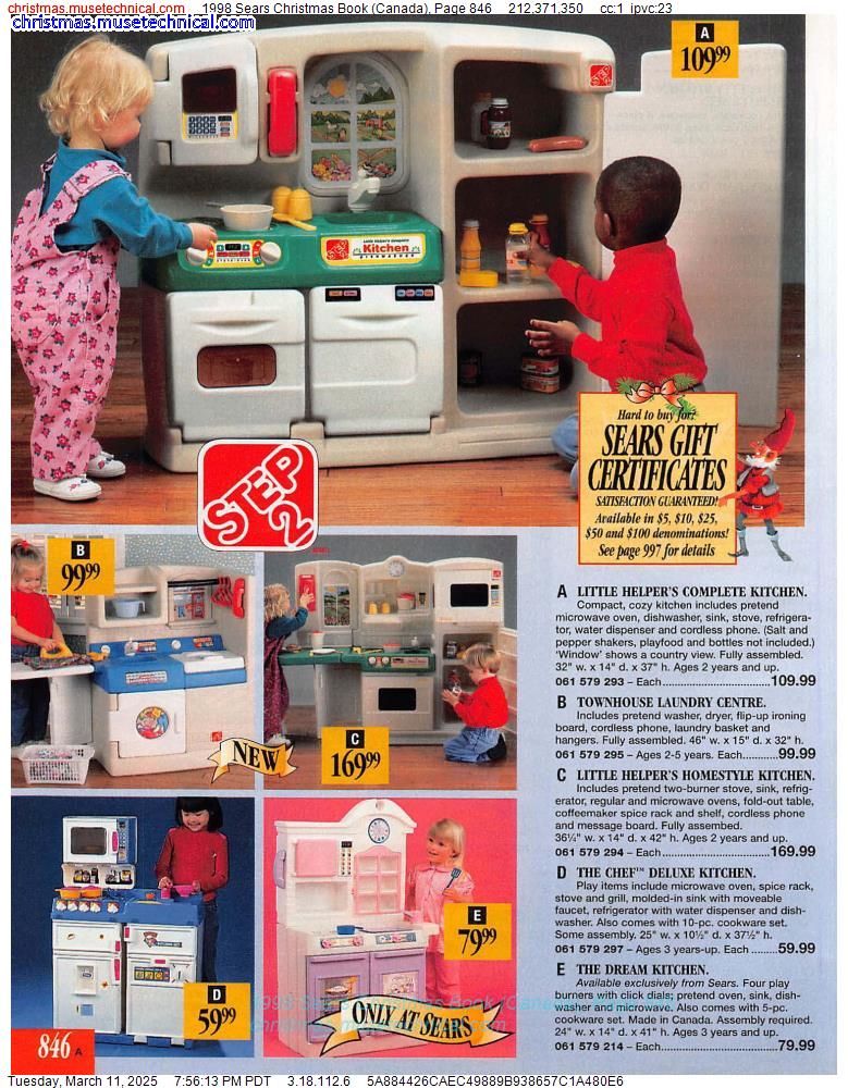 1998 Sears Christmas Book (Canada), Page 846