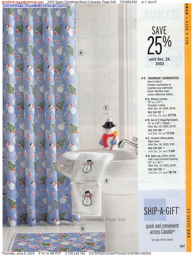 2003 Sears Christmas Book (Canada), Page 549