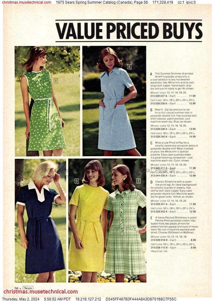 1975 Sears Spring Summer Catalog (Canada), Page 56