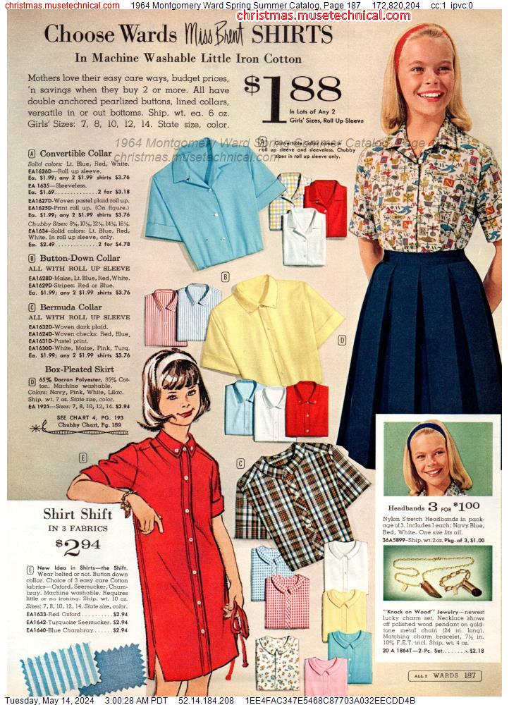 1964 Montgomery Ward Spring Summer Catalog, Page 187