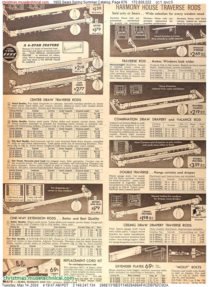 1955 Sears Spring Summer Catalog, Page 676