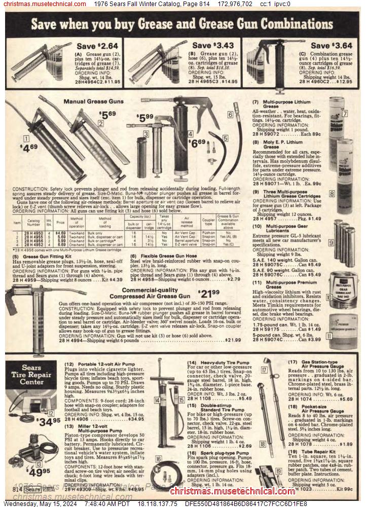 1976 Sears Fall Winter Catalog, Page 814