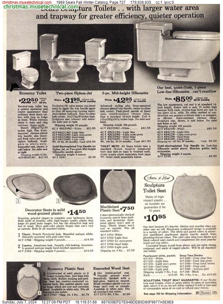 1969 Sears Fall Winter Catalog, Page 727
