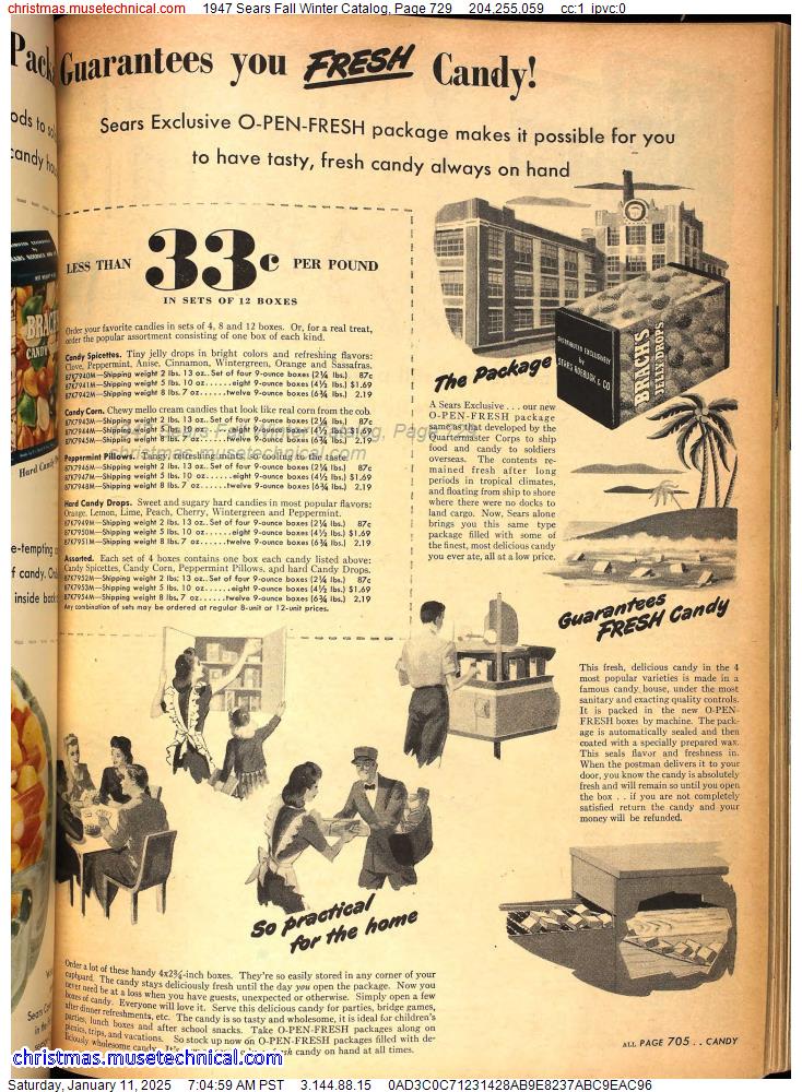 1947 Sears Fall Winter Catalog, Page 729