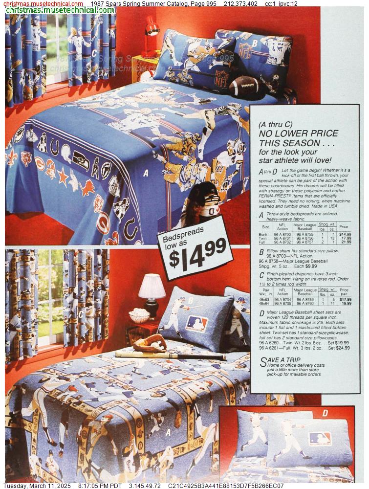 1987 Sears Spring Summer Catalog, Page 995